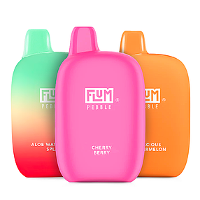Flum Pebble 3 Pack Sampler for $49.99 Flum PEBBLE is vapes savior, with incredible design, big flavor and 6,000 big smoke hits w/ a usb-c rechargeable. Choose your own 3 Sampler Pack. BIG SAVINGS on BIG FLAVOR  Remember: 24 Hour Delivery Available. Choose Delivery as Shipping Method at Checkout.  Flum Pebble Features • Capacity: 14ml  • Nicotine: 5%  • 6000+ Puffs  • USB-C Port Rechargeable  • Over-Charging Protection  • Mesh Coil    