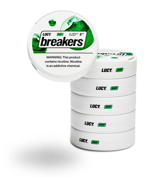 MINT LUCY BREAKERS 6-PACK 15 CAPSLE POUCHES 8MG