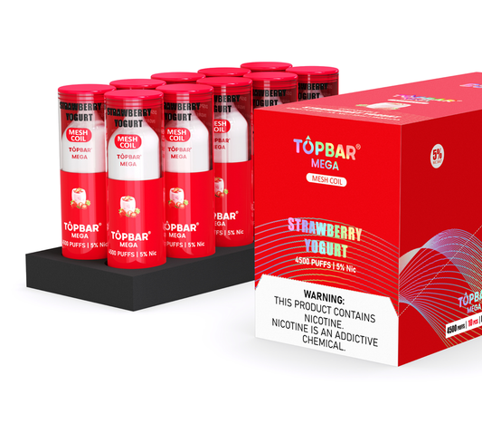 Topbar MEGA - Strawberry Yogurt - 4,500 Puffs